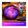 Bocina bluetooth redonda con sonido envolvente y luz rgb / bc.v1