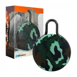 Bocina bluetooth circular portátil con gancho resistente, variedad de colores / clip3