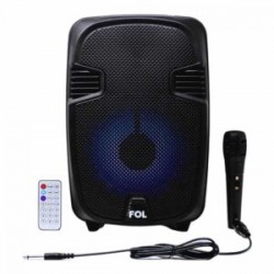 Bocina bluetooth fol portátil con luz led y micrófono fm/usb/tf 6.5 fs-l167