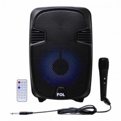 Bocina bluetooth fol portátil con luz led y micrófono fm/usb/tf 6.5 fs-l167
