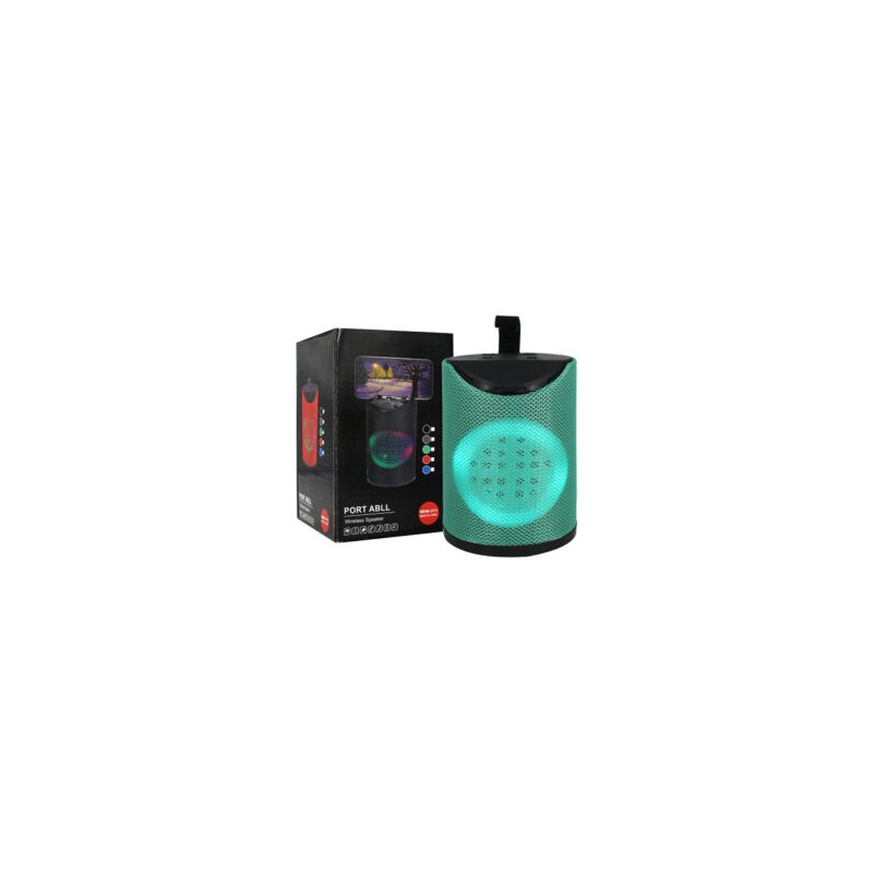 Mini bocina cilíndrica portátil bluetooth con luz led rgb, variedad de colores / mini-113