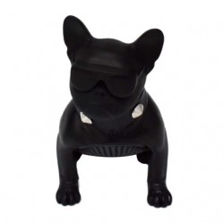 Bocina bluetooth en forma de perro chico con collar y ranuras para sd y usb, variedad de colores / ch-m12