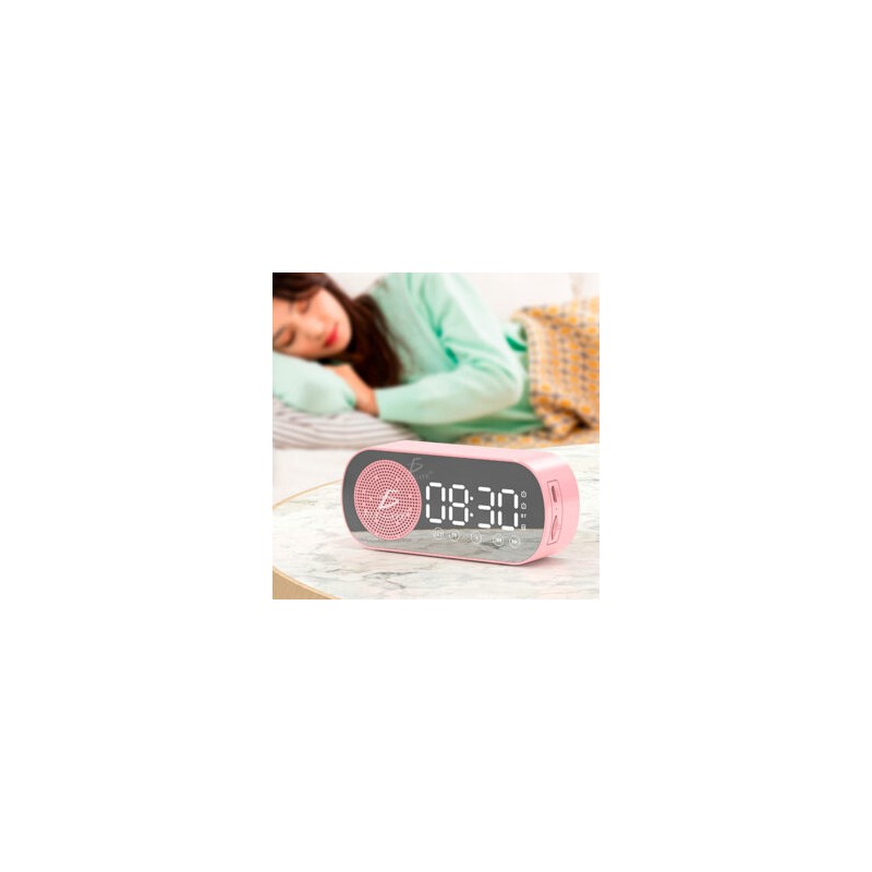 Reloj despertador bocina bluetooth ele-gate con ranura para micro sd, variedad de colores / bc.27