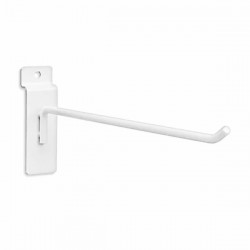 Gancho de 20cm en color blanco o cromado para panel ranurado / tgc15 / gan20cm / h1313