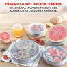 Tapas Herméticas De Silicon Flexible Reutilizable 6Pz