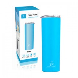 Vaso termo de acero inoxidable + popote, variedad de colores vas.25