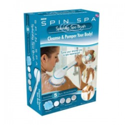 Cepillo masajeador de ducha eléctrico con 5 cabezales intercambiables / spinning spa brush