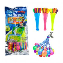 Blíster con 3 juegos de 37 globos para rellenar de agua, variedad de colores / sq-111 / wt1187 / af0228 / lf-sq9450 / f205-a035 