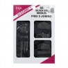 Paquete con 55 agujas metálicas de diferentes tamaños para costura / kf-816 / tl35541