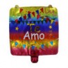 1pza Globo cuadrado chico de 10 con frase te amo y estampado temático para 14 de febrero, variedad de diseños / bt-qq-128