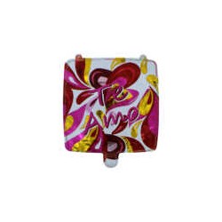 1pza Globo cuadrado chico de 10 con frase te amo y estampado temático para 14 de febrero, variedad de diseños / bt-qq-128