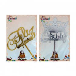 Cake topper de acrilico feliz cumpleaños hw-248