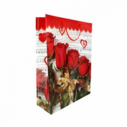 1pza Bolsa de regalo mediana de plástico, variedad de diseños 30x23cm / R509