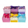 1pza Mini caja con moño y diseño estampado para regalo 5x5x3.3cm, variedad de diseños / R1276
