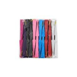 1pza Abanico con diseño rosas flores y mango liso de plástico 23cm, variedad de colores / lf-sz8671