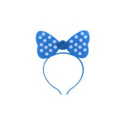 Diadema de plástico en forma de moño y luz led intercambiable, variedad de colores / ts-527