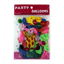 Bolsa con 24 pzs de globos para fiesta, variedad de colores / ty354778 / R1256