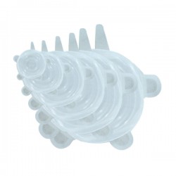 Paquete con 6 tapas flexibles reutilizables de silicón, variedad de colores / ro-20571 / 2057-1 / bx-222