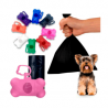 Llavero dispensador en forma de hueso para bolsas sanitarias de mascota, variedad de colores / mas.19.2