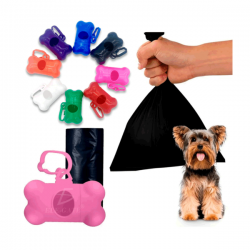 Llavero dispensador en forma de hueso para bolsas sanitarias de mascota, variedad de colores / mas.19.2