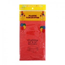 Mantel de plástico reutilizable para fiesta 137x183cm – 54´x72´ pulgadas, variedad de colores / heavy duty / plastic tablecover 