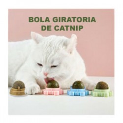 Juguete giratorio con catnip para mascota, variedad de colores / mas.16