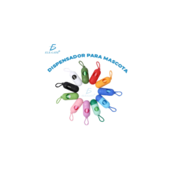 Llavero dispensador pequeño de bolsas sanitarias desechables para mascota, variedad de colores / mas.19