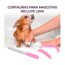 Cortauñas / alicate y lima para aseo de mascota, variedad de colores / mas.08
