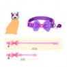 Collar pequeño ajustable para mascotas con moño de lunares, variedad de colores / mas.09.9