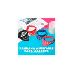 1pza Collar bandana paliacate pañuelo ajustable talla mediana para mascota 37cm, variedad de colores / mas.23.1.5*37