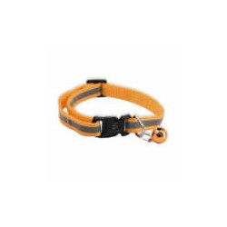 1pza Collar con diseño de huellas o línea reflejante con cascabel para mascota, variedad de colores y diseños / mas.09