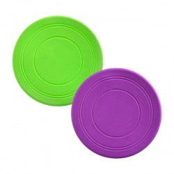 1pza Frisbee / disco de silicón para entrenamiento de mascotas, variedad de colores / mas.14