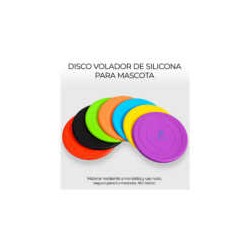 1pza Frisbee / disco de silicón para entrenamiento de mascotas, variedad de colores / mas.14