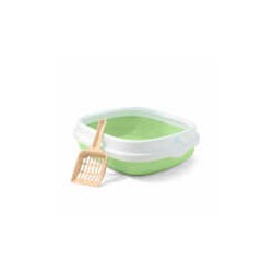 Arenero liso mediano de plástico para mascota, variedad de colores / mas.11