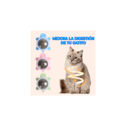 Juguete ele-gate en forma de gato con doble bola giratoria de catnip para gatos, variedad de colores / mas.16.4
