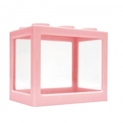 Mini pecera de escritorio transparente con luz led, variedad de colores / lu6046 / X106