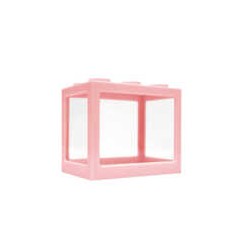 Mini pecera de escritorio transparente con luz led, variedad de colores / lu6046 / X106