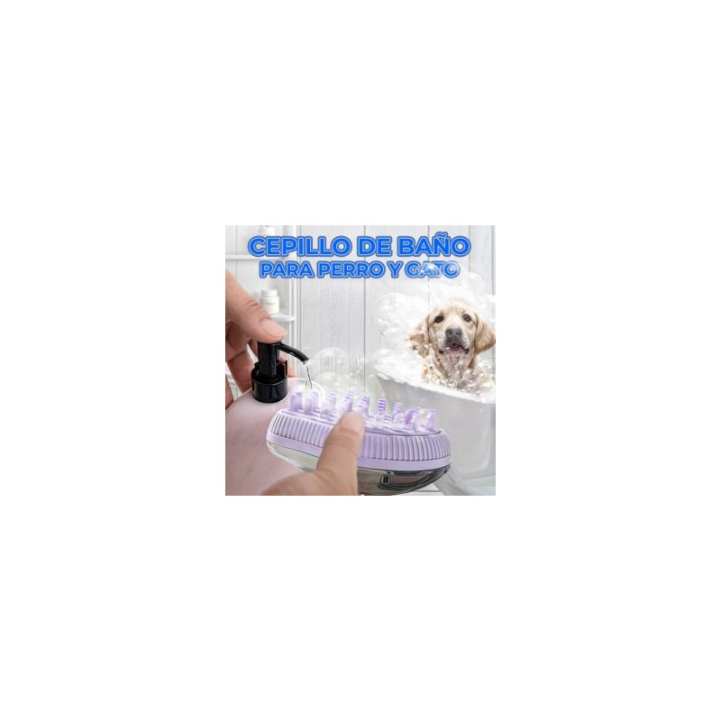 Cepillo de baño con jabonera rellenable para mascotas, variedad de colores / mas.07.10