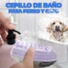 Cepillo de baño con jabonera rellenable para mascotas, variedad de colores / mas.07.10