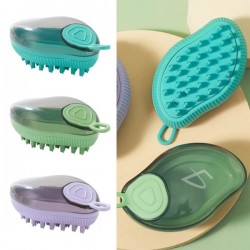 Cepillo de baño con jabonera rellenable para mascotas, variedad de colores / mas.07.10