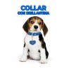 Collar ajustable para mascotas con brillantina y dije de corazón talla M, variedad de colores / MAS.09.5.M