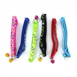 1pza Collar ajustable con cascable y diseño de perro con huesos para mascota, variedad de colores / jr1655