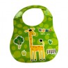 Babero entrenador para bebé de plástico antiderrames con diseño de animales velcro ajustable, variedad de colores baby bib / x15