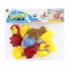 Paquete con 8 juguetes en forma de animales con chifle / water jet toy