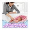Bañera para bebe rectangular con soporte y base de silicona suave, variedad de colores / hog.170
