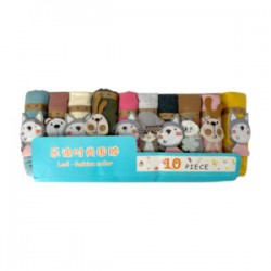 Paquete con 10 pañuelos infantiles para el cuello con adorno de animales / fashion collar