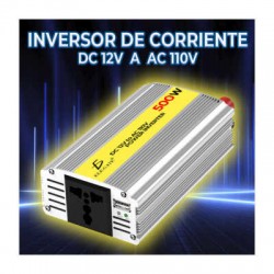 Inversor de corriente con cargador ups 12vdc / 110vac con potencia de 500w