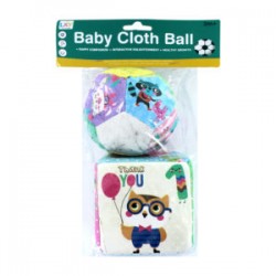 Paquete con 2 juguetes didácticos acolchados para bebé, variedad de modelos / baby cloth ball