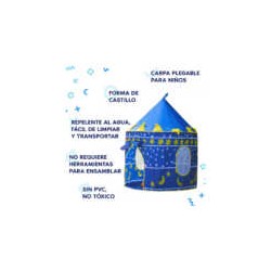 Tienda de campaña infantil portátil en forma de castillo 80x135cm