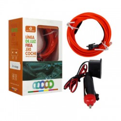 Línea de luz led fría con plug para coche 3mtrs, variedad de colores / on teck / 10542